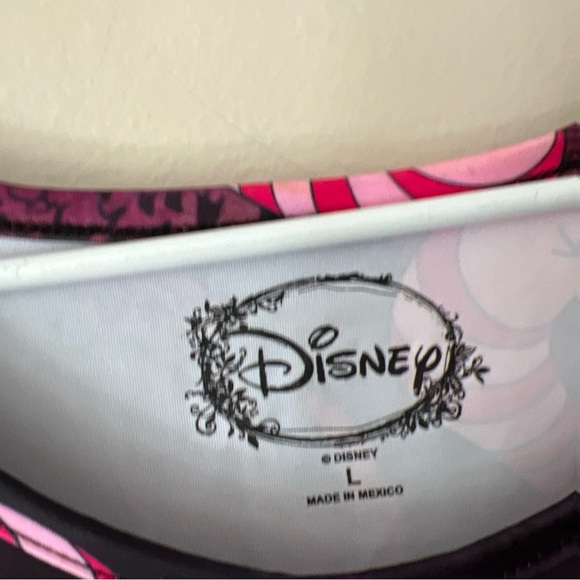 Cheshire Cat Fit Flare Skater Dress Disney Alice in Wonderland Women Juniors L - Picture 4 of 5